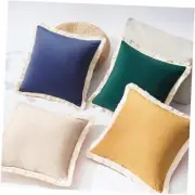 Decorative Throw Pillow Covers, Set of 18" x 18" (Pack of 4) Yellow/Teal Green