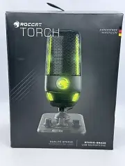 ROCCAT Torch USB Microphone with 24-Bit Studio-Grade Quality Audio & Pop Filter