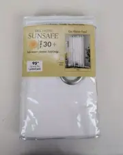 SKL Home Sunsafe UPF 30 One Window Grommet Panel Curtain White 40"W x 95"L