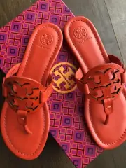New Tory Burch Miller Size 8 Bright Pomander Leather Sandals