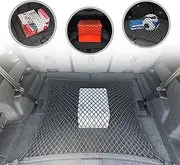 Floor Style Trunk Mesh Cargo Net for Audi Q7 Premium Premium Plus Prestige 2017-2023- Premium Trunk Organizer and Storage - Luggage Net for SUV