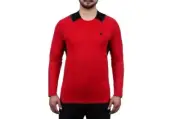 SPYDER Men’s Active Long Sleeve Shirt Performance Pullover~ Red, XL -NEW