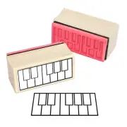 Piano Fingering and Keyboard Diagram Rubber Stamp - Great for music teachers!