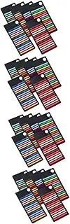 SEWACC 4sets Portable Reading Strips Reading Stickers Sticky Page Markers Note Tabs Book Markers 6pcs*4