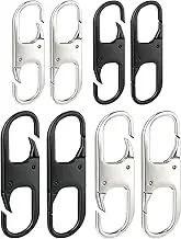 nkomax Anti Theft Zipper Lock- Backpack Zipper Lock Keep The Zipper Closed, Quick Disconnect Clip - Key Holder Add-on Accessory 8PCS (Black/Silver)