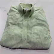 Brooks Brothers Dress Shirt Green Plaid 16 1/2 34 Large