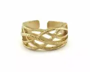 Adjustable Ring Raw brass (18mm 8US inner size - Adjustable ) OZ3367