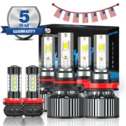For Volvo XC70 T6 Wagon 4-Door 2007-2013 Front LED Headlight Fog Light Bulbs Kit (for: Volvo)