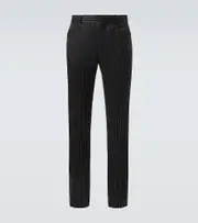 [Tom Ford] Tom Ford Dylan striped wool and silk suit pants AU 105 black