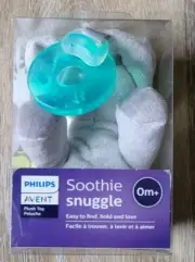 Philips Avent Soothie Snuggle Elephant Pacifier 0M to 3M + Plush Toy NIB