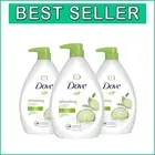 Sulfate-Free Cucumber & Green Tea Body Wash - 3 Pack with Pump Dispenser
