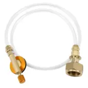 Propane Refill Adapter Picnic Camping Stove Gas Hose Sided Adjustable Flat5709