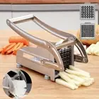 French Fry Cutter Vegetable Fruit Chopper with 2 Steel Blades Chips Maker៚Slicer