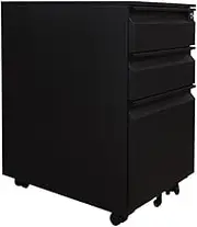 Modern Steel Mobile Filing Cabinet with Lock Under Desk Drawer Cabinet for Home Office