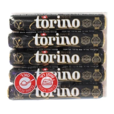 4x Torino NOIR Bittersweet Chocolate With Truffle Filling x5 Sticks, 115 Grams,