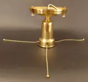 New Polished Brass Bead Chain 3 Hole Shade Ceiling Light Fixture Hardware Set