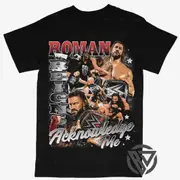 Roman Reigns Tee Shirt WWF ECW WCW Pro WRESTLING T-shirt