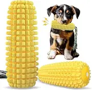 Dog Toys for Aggressive Chewers, Interactive Durable Squeaky Corn Dog Chew Toys for Small Meduium Large Breeds (Corn)