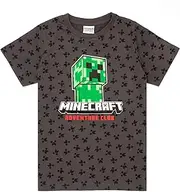 [Minecraft] T Shirt Boys Kids Creeper Short Sleeve Grey Top Merchandise