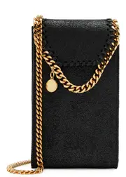 Stella Mccartney Falabella Faux Suede Cross-body Phone Case - Black ONE SIZE