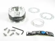 NRG Steering Wheel Quick Release Kit Gen 1.0 Silver Body w/ Carbon Fiber Ring (for: Toyota)