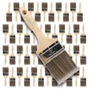 48PK 3"Flat House Wall,Trim Paint Brush Set Home Exterior or Interior Brushes