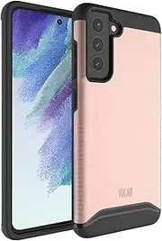 [TUDIA] DualShield Designed for Samsung Galaxy S21 FE Case 5G (2022), [Merge] Shockproof Military Grade Heavy Duty Dual Layer Slim Protective Case - Rose Gold