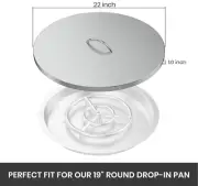 Stanbroil 22" Stainless Steel Fire Pit Cover For 19" Inch Drop-In/18" Round Flat