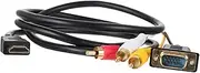 Happyyami 1Pc to Adapter Cable High Definition Multimedia Interface Connector for Home Office Tv DVD Projector Audio Video Devices Useful Multi Purpose Connecting Cable