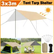 3M*3M Hammock Rain Fly Tent Tarp Waterproof Camping Shelter Sun Shade Outdoor UK