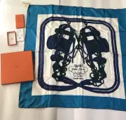 Unused Tagged HERMES Scarf Carr 90 BRIDES de GALA BRODE Hermes Japon Knotting C