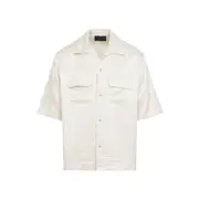 [Amiri] Amiri-Alabaster Beige Quad Jacquard Camp Shirt-Uomo S STAND