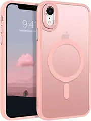 GaoBao Magnetic for iPhone XR Case, Slim Fit iPhone XR Case [Compatible with Magsafe] Skin-Friendly Touch Translucent Matte Back Full Body Protective Phone Cases Covers for iPhone XR 6.1 inch, Pink