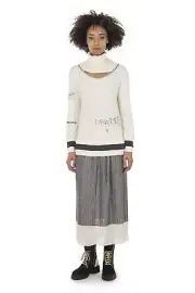 ELISA CAVALETTI Strickkleid Kleid elfenbeinfarbend Strick Gr. M