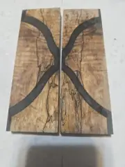 Stabilized Spalted Maple And Epoxy Knife Scales, #140