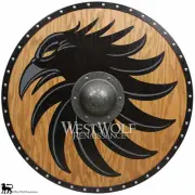 Large 24 Inch GOLD EGYPTIAN PHARAOH SHIELD -- sca/larp/greek/sun/king