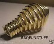 Wood Burning Stove and Insert Polished Brass Cool Touch Coil Handle 1/4" New