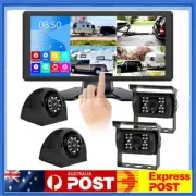 10.36'' Touch Screen Quad DVR Monitor+ 360° Front /Rear/Side View Camera for RV