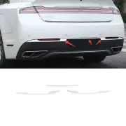 Fit For Lincoln MKZ 2014-2020 Chrome Steel Rear Bumper Protector Lower Strip 3PC (for: Lincoln)