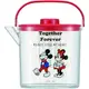 小禮堂 迪士尼 米奇米妮 日製 手提透明冷水壺 耐熱水壺 飲料壺 1.2L (紅蓋)