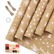 Wrapping Sheets,for Christmas Birthday Party Wrapping Set of 5 Gift Wrap3600