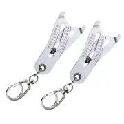2Pcs Nut and Bolt Thread Gauge Identifier Thread Size Checker Finder Keychains