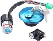 Ignition Key Switches for Suzuki GN 125 Motorcycle Ignition Switch Fuel Gas Cap Cover Steering Lock Key Set Ignition Barrel Key Switch