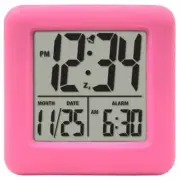 La Crosse 70902 Soft Cube LCD Alarm Clock - Pink
