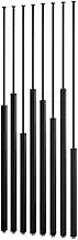 GUAWJRZDP Wall Room Divider Post, 8 Pack Floor to Ceiling Wall Post Partitions Screens Dividers, Metal Wall Partition Post Room Divider, Privacy Screens Room Partition Post with Adjustable Feet(Black,
