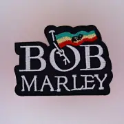 Bob Marley Patch — Iron On Badge Embroidered Motif — Music Reggae Ska