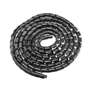 Spiral Tube Wrap Management Pipe Flexible Cord PE Polyethylene 6.5M/ 11mm/ Black