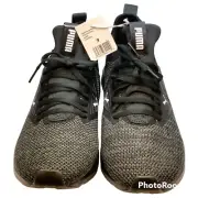 Mens Puma Enzo Beta Woven 376840 04 Black White Slip On Sneakers Shoes Size 9￼
