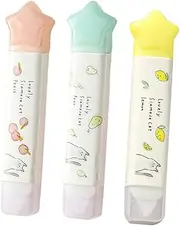 IWOWHERO 3Pcs Portable Correction Tapes for Students Convenient Tape for School Supplies Ergonomic Design Mess Correction for Classmates