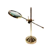 Vintage Antique Brass Stand Magnifying Glass / Nautical Brass Map Reader Adjusta